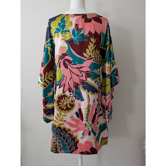 NWT Meghan Los Angeles 100% Silk Kimono Mini Dress Size 6 - Picture 4 of 14